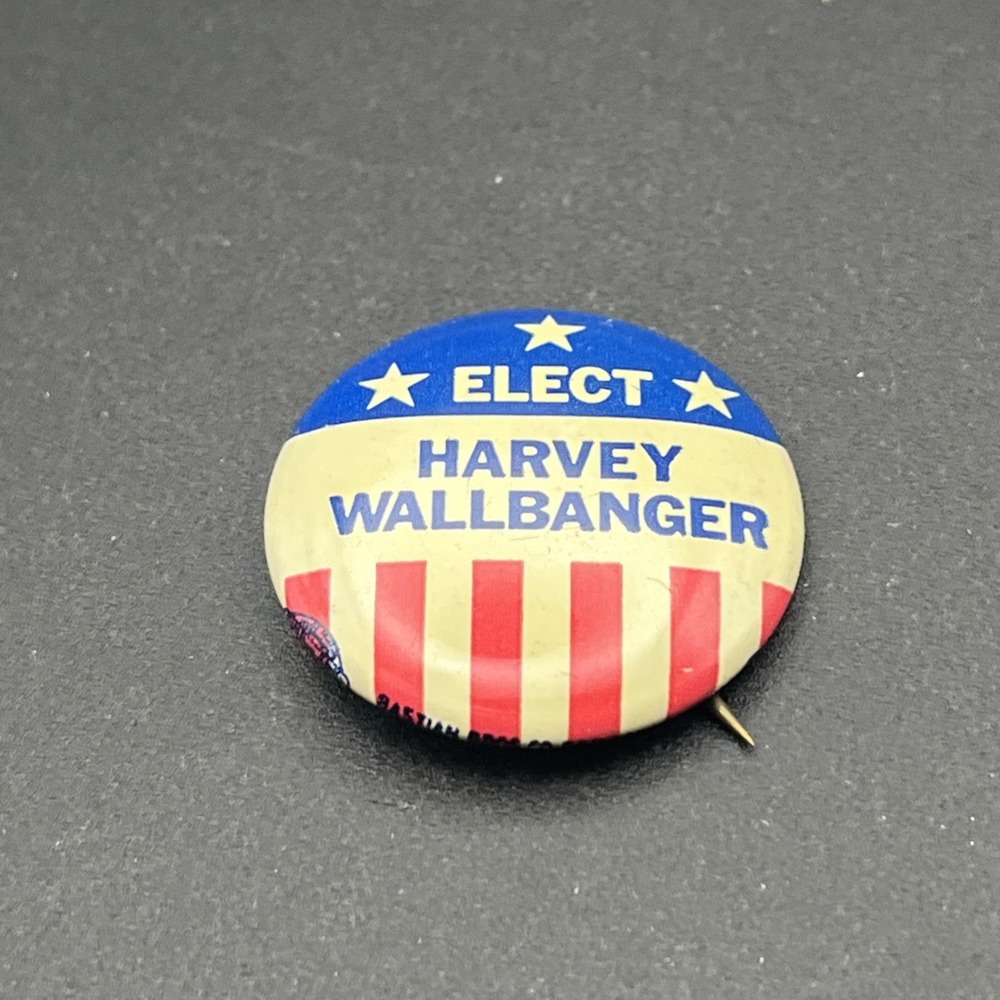 Elect Harvey Wallbanger Political Button Pin